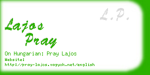 lajos pray business card